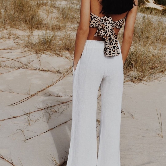 Apriche hand made white flare cropped pants - Picture 5 of 7